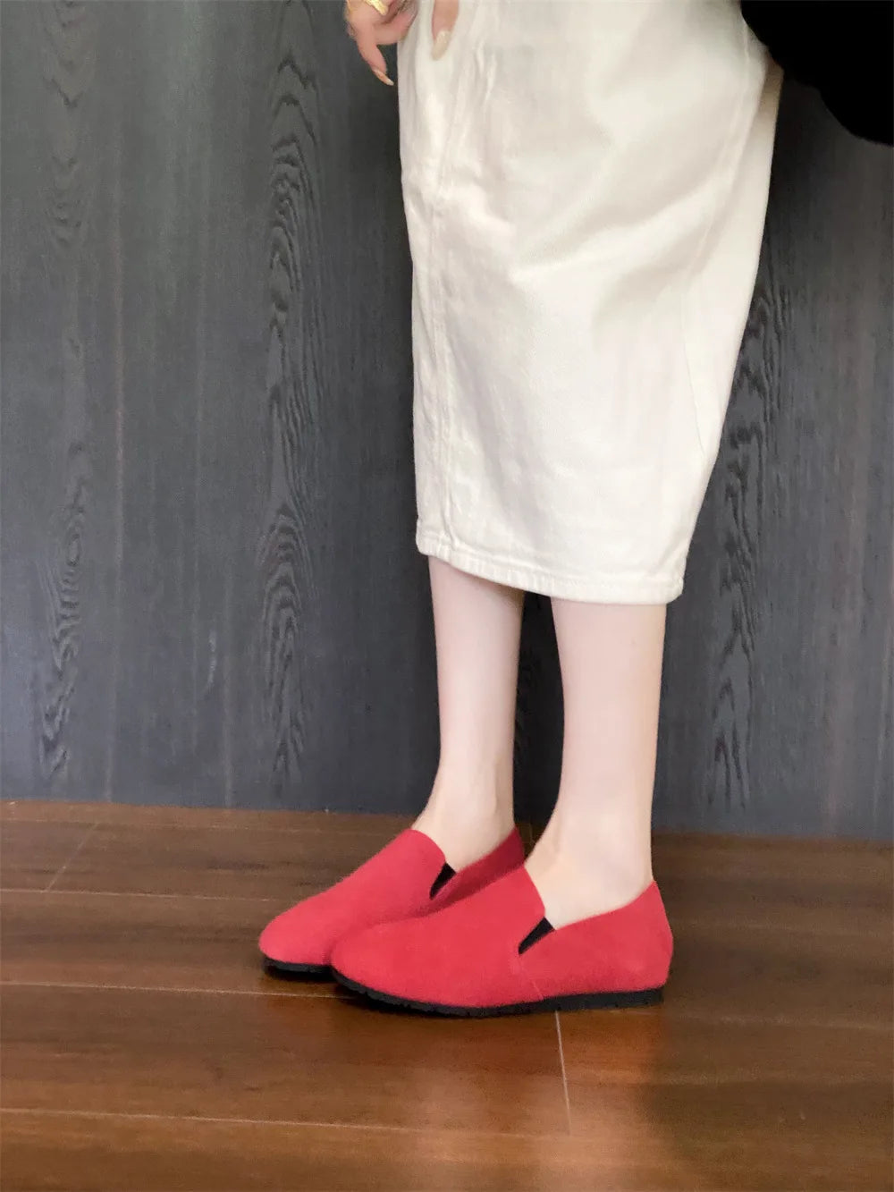 Women's Flat Shoes 2025 New Style Sports Shoes Women's Leather Casual Loafers Women Work Shoes Comfortable for Work Flats