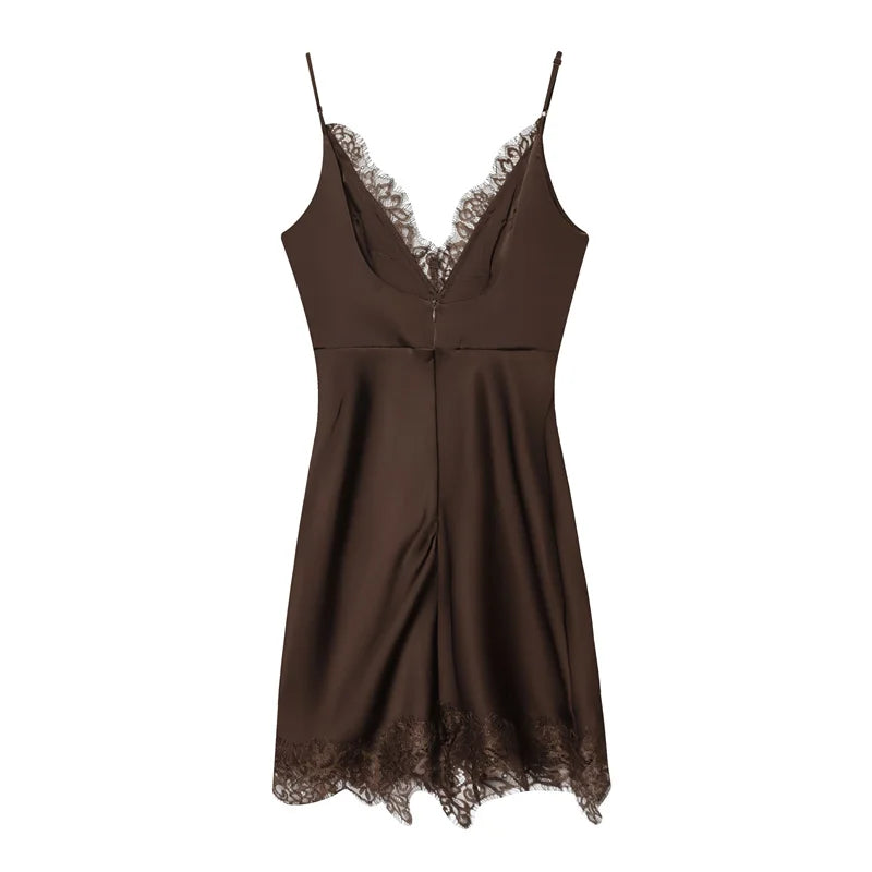 Women's Mini Dress 2025 New Fashion Fall Sexy Slip Dresses for Women Elegant Chic Ladies Dress