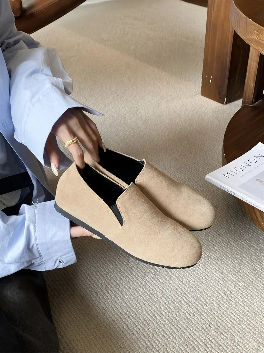 Women's Flat Shoes 2025 New Style Sports Shoes Women's Leather Casual Loafers Women Work Shoes Comfortable for Work Flats