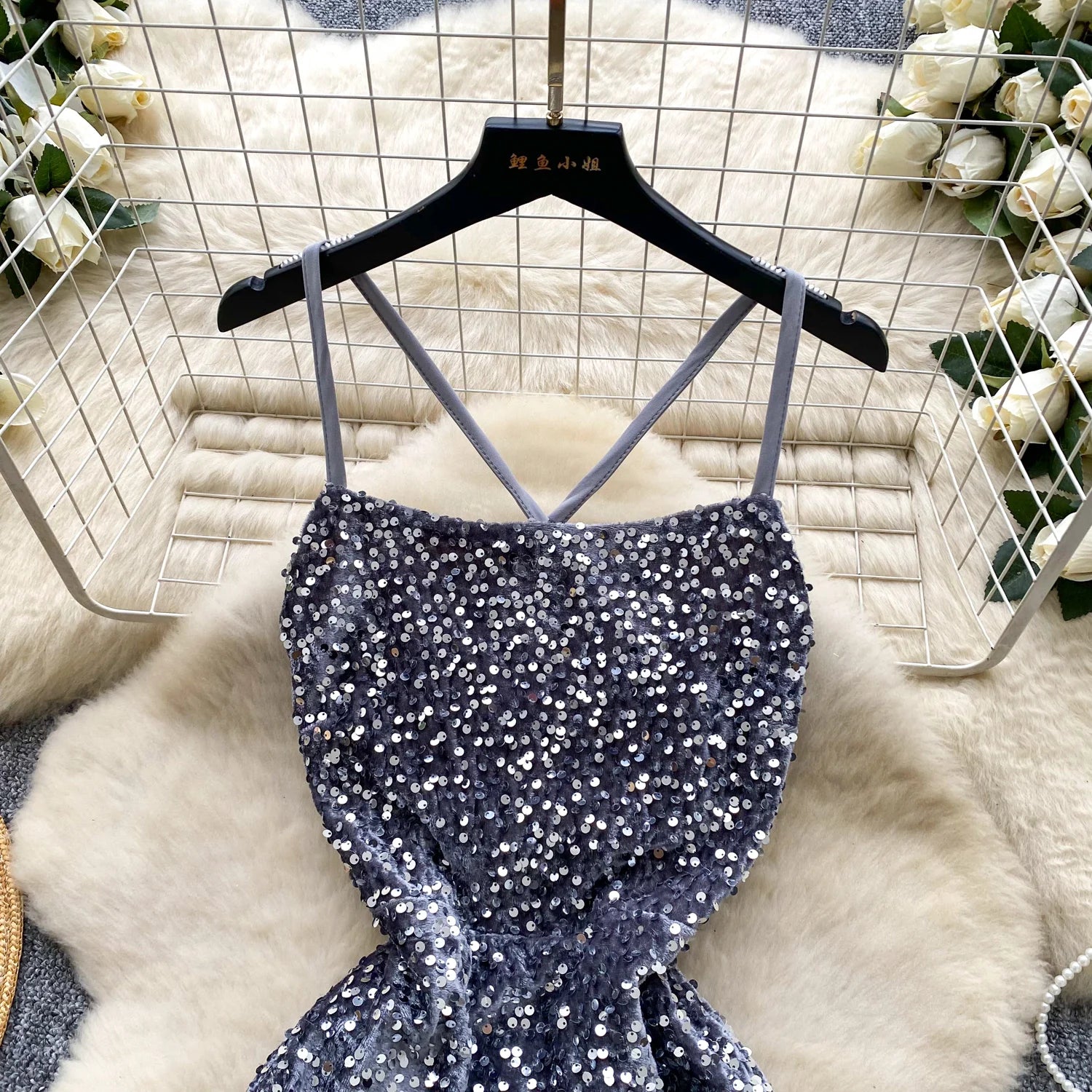 vintage Elegant hollow out velour dress Chic Vestidos Women Fashion Retro Party ceremony dresses