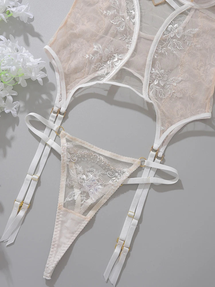 Women's Fantasy Lingerie, Super Spicy Lace Sexy Lingerie Set, Transparent Lingerie, Elegant Thong, Sheer Lingerie