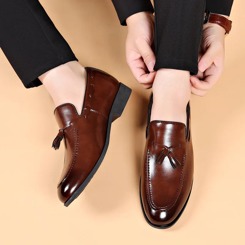 Men's Dress Shoes New Pu Leather Fashion Shoe for Mens Large Size Business Formal Casual Shoes Slip on Wedding Men Shoes Zapatos