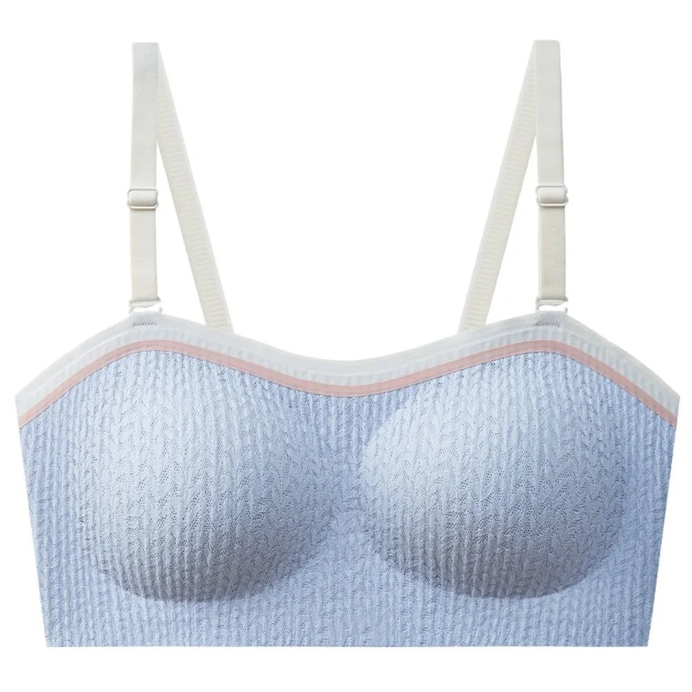 Lingerie Adjustable Wireless Bra Elastic Traceless Close-fitting Push Up Underwear Anti-sagging Gathered Breasts