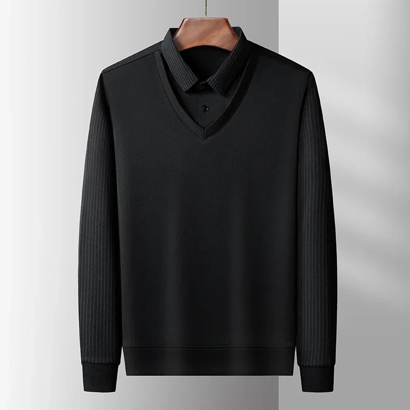 Lynett Lamar Men's Contrast Colour Polo Shirt — Anti-Wrinkle All-Season Top