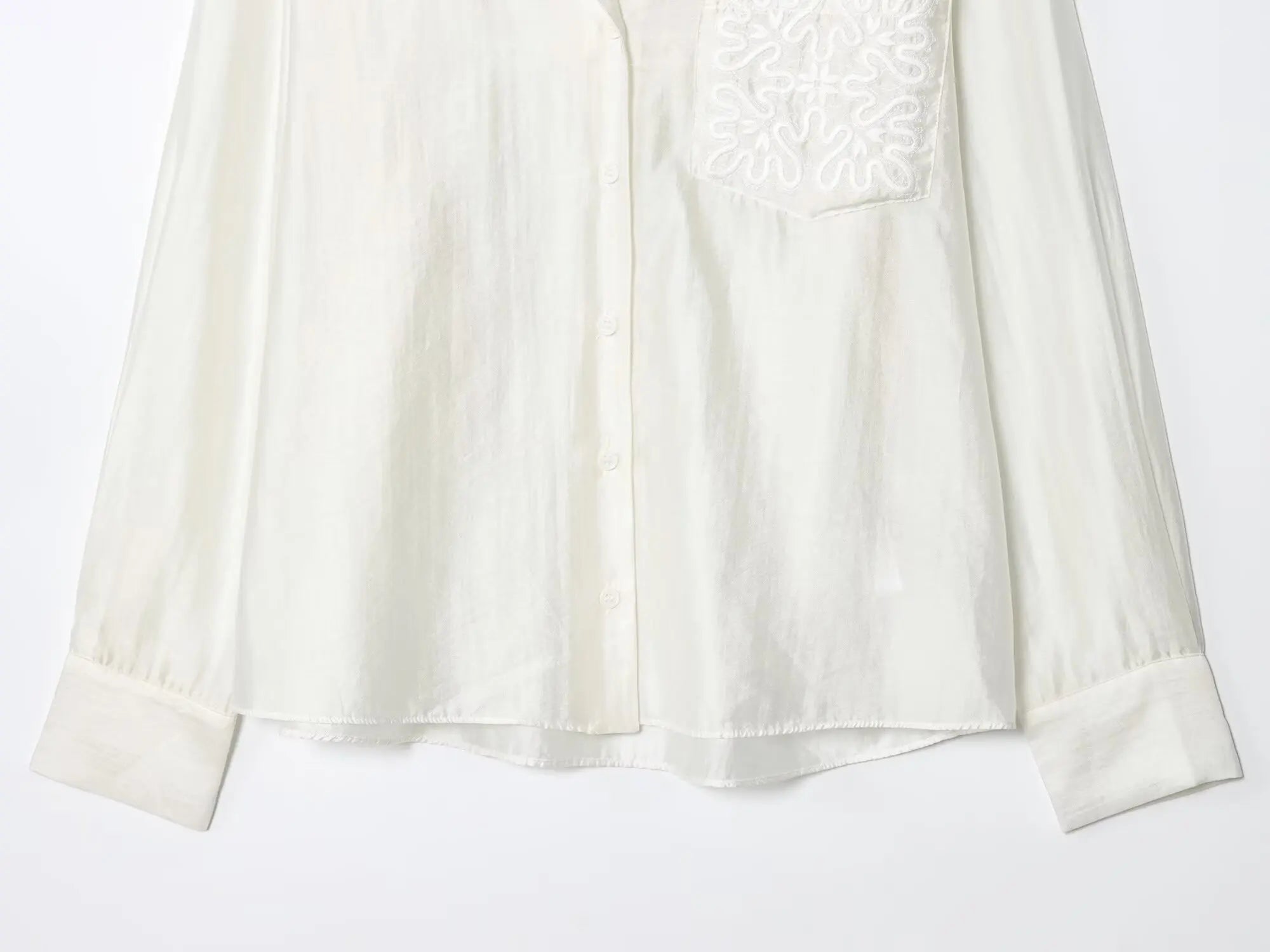 Women's Shirts Autumn 2025 New Fashion Office Shirts Women Chic Pocket Embroidery Retro Elegant Loose Young Blouses Street Tops