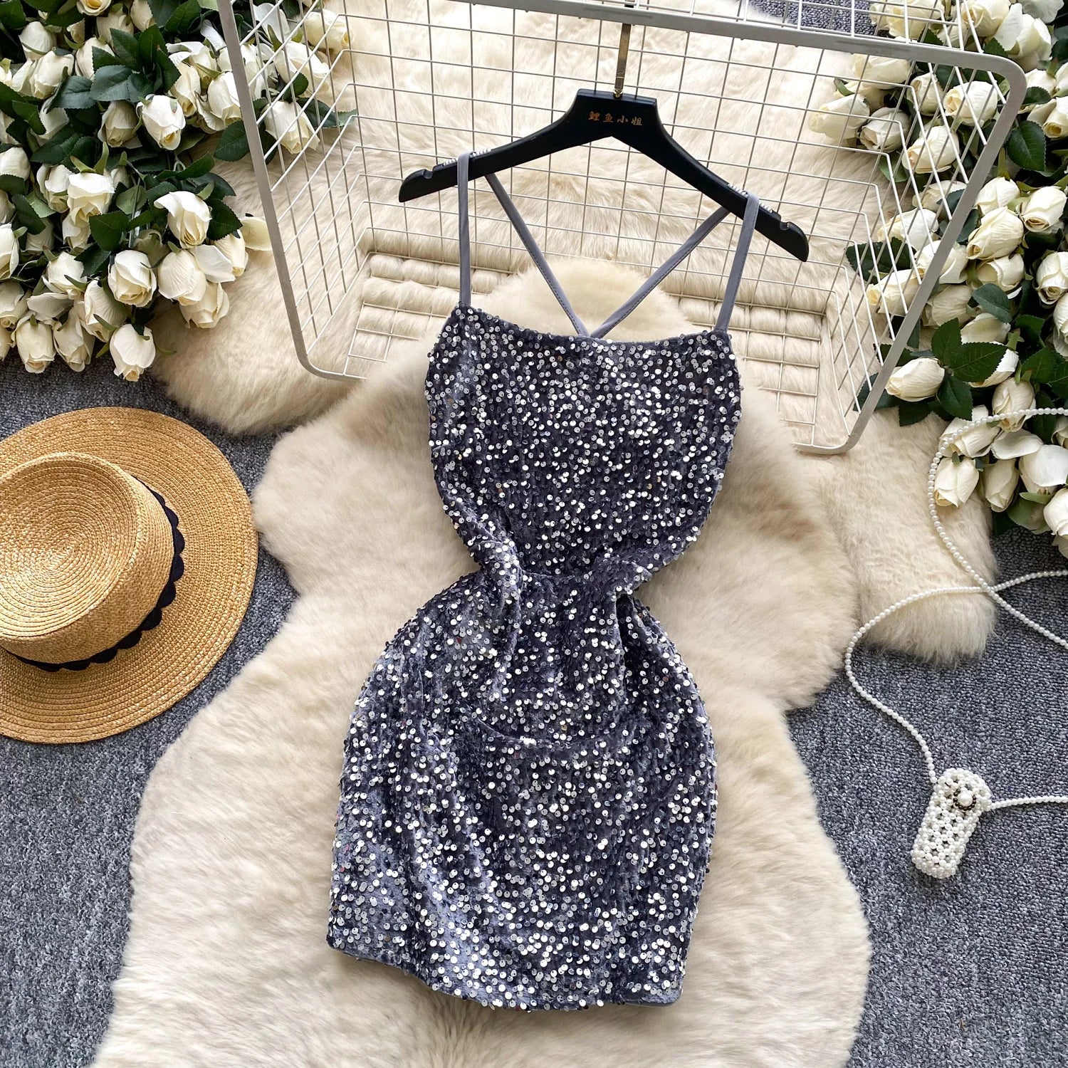 vintage Elegant hollow out velour dress Chic Vestidos Women Fashion Retro Party ceremony dresses