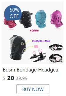 Women Fetish Erotic bdsm Bondage Restraints Adult toys Sex Toy for Sex Mask PU Leather SM Closed Hood Blindfold Sex toys