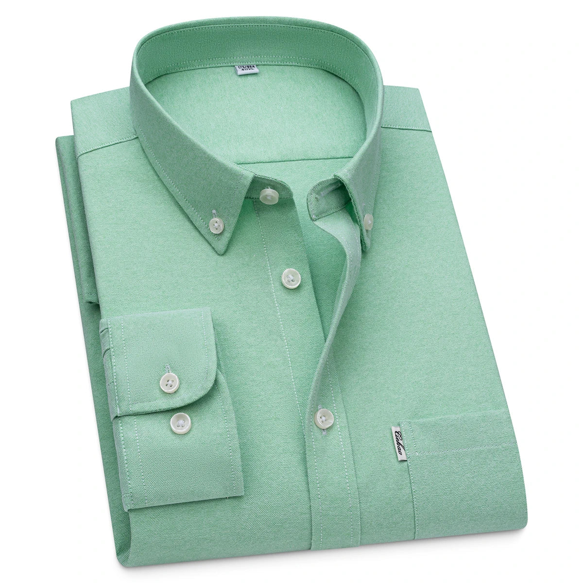 Lynett Lamar Men's 100% Cotton Oxford Long Sleeve Dress Shirt — Button-Down Casual Spring Autumn