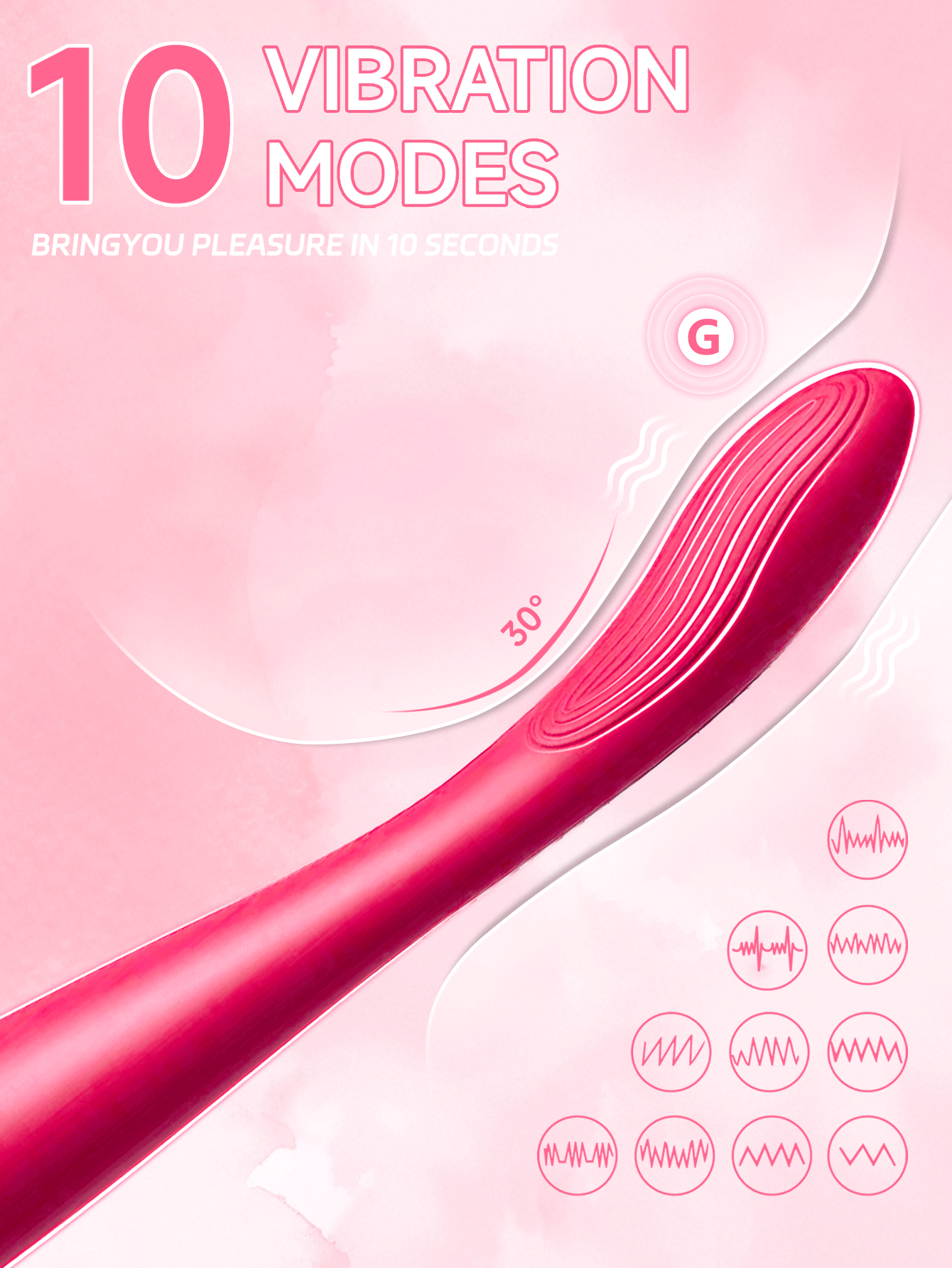 Adult toy vibrator, female adult sex toy, G-spot clitoral vibrator, clitoral stimulator, for couples' foreplay