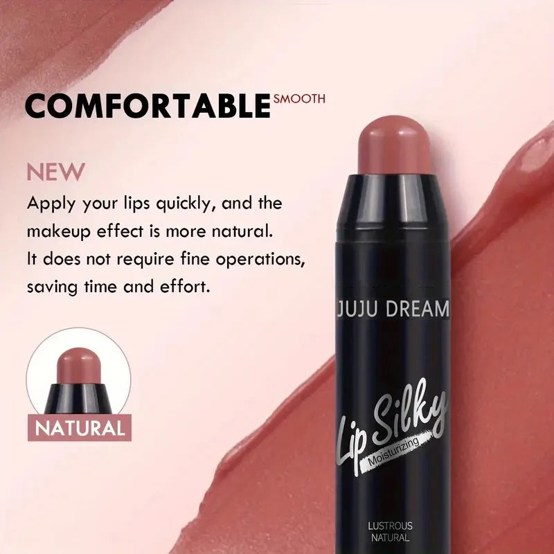 Moisturizing Plump Brighten Lip Lipstick - Solid Lip Gloss Glass,Tea Reddish-Brown,Long-Lasting,Brighten Your Lips a Shimmering