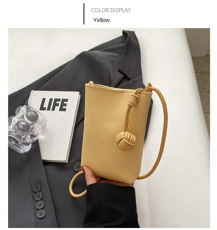 Women Handbags Female PU Leather Shoulder Bags Simple Large Capacity Crossbody Bags Portable Phone Purse Vacation Travel