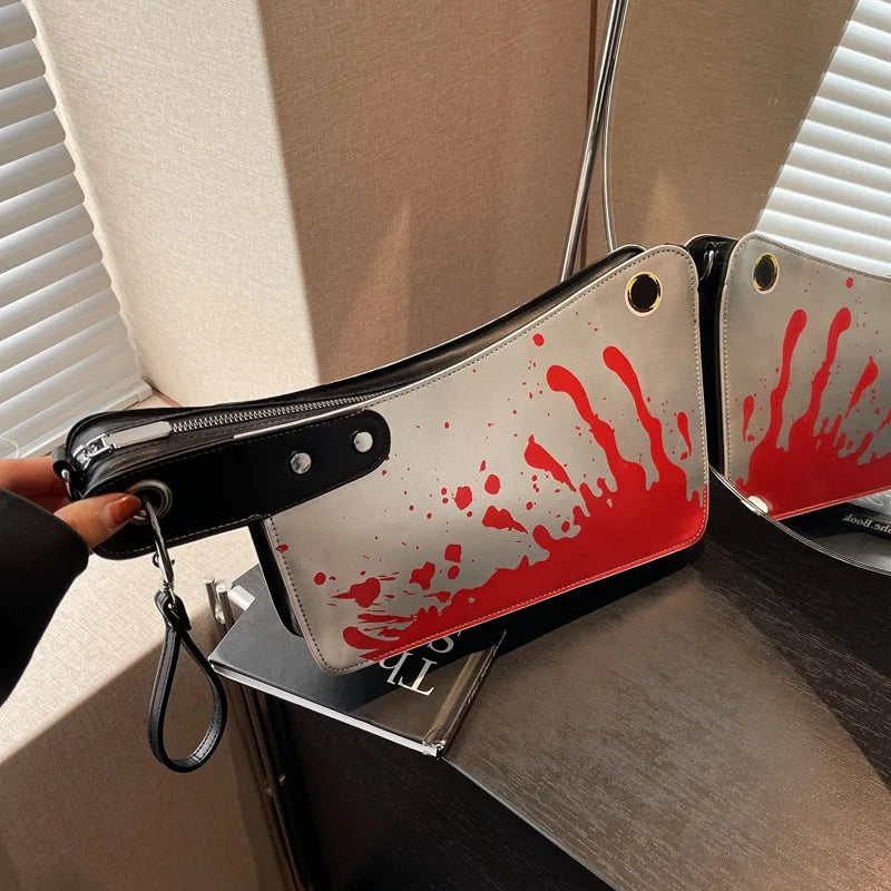 Small Purses And Handbags For Women Unique And Fun Design Leather Crossbody Shoulder Bag Knife Shaped Top Handle Bags Purse