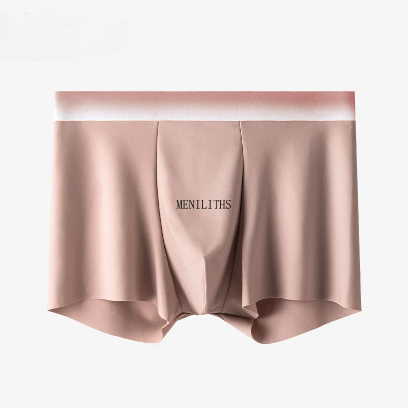 Ice silk Men's Underwear Men's Boxers Cotton crotch Men's New Breathable Four-corner Boxer Shorts мужские трусы  boxers for men