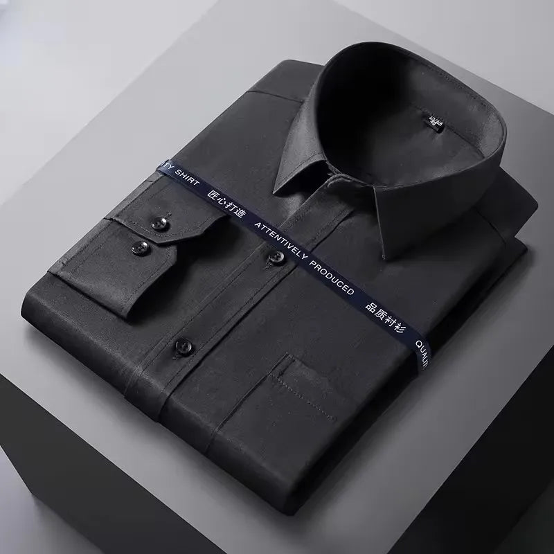 Lynett Lamar Men's Formal Office Shirt with Chest Pocket — Sizes S to 7XL
