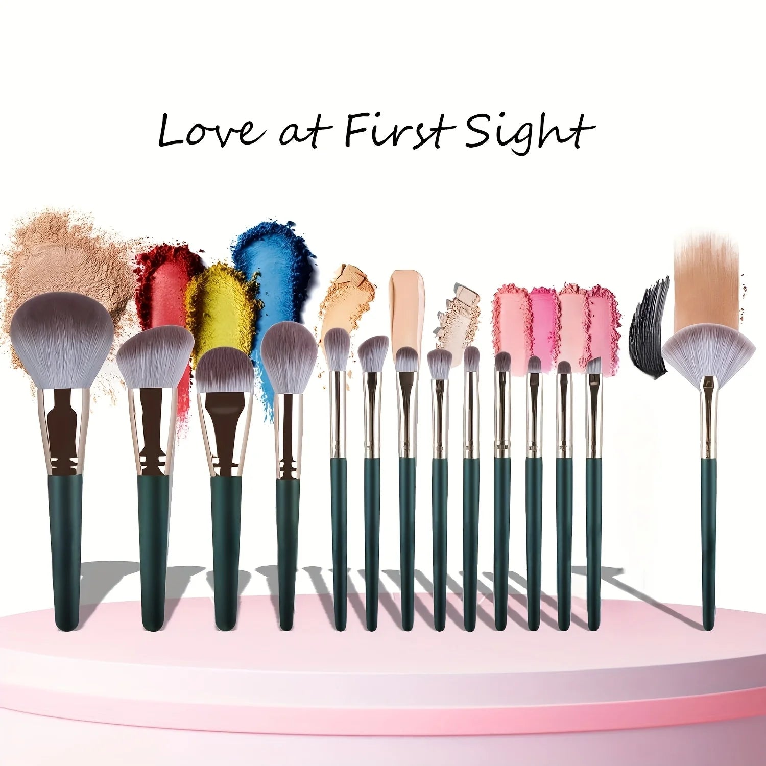 14-Piece Luxury Makeup Brush Set - Professional Full Face And Eye Detail Brushes Super Soft For Applying Foundation, Blush, Etc.