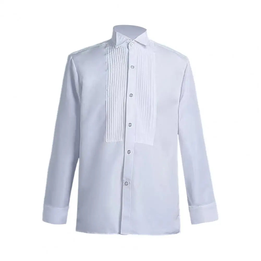 Lynett Lamar Men's Winged Collar Tuxedo Dress Shirt — Formal Wedding & Dinner