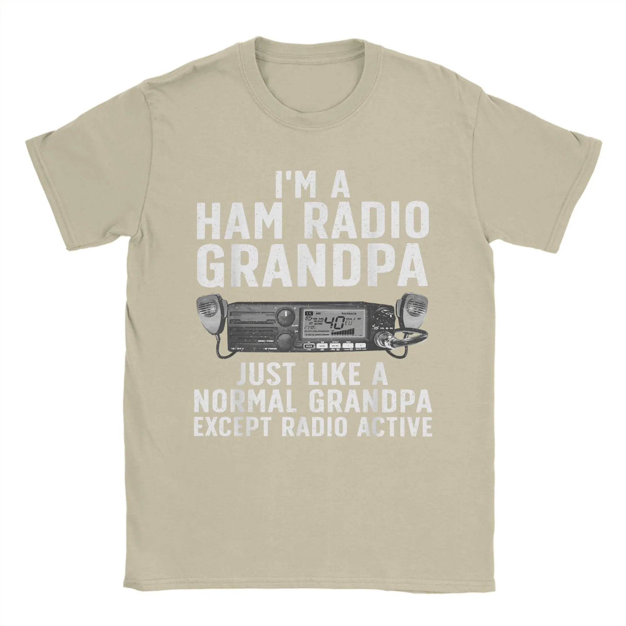 Men T-Shirts Funny Ham Radio Art Humorous 100% Cotton Tees Short Sleeve  T Shirts Crew Neck Clothing New Arrival