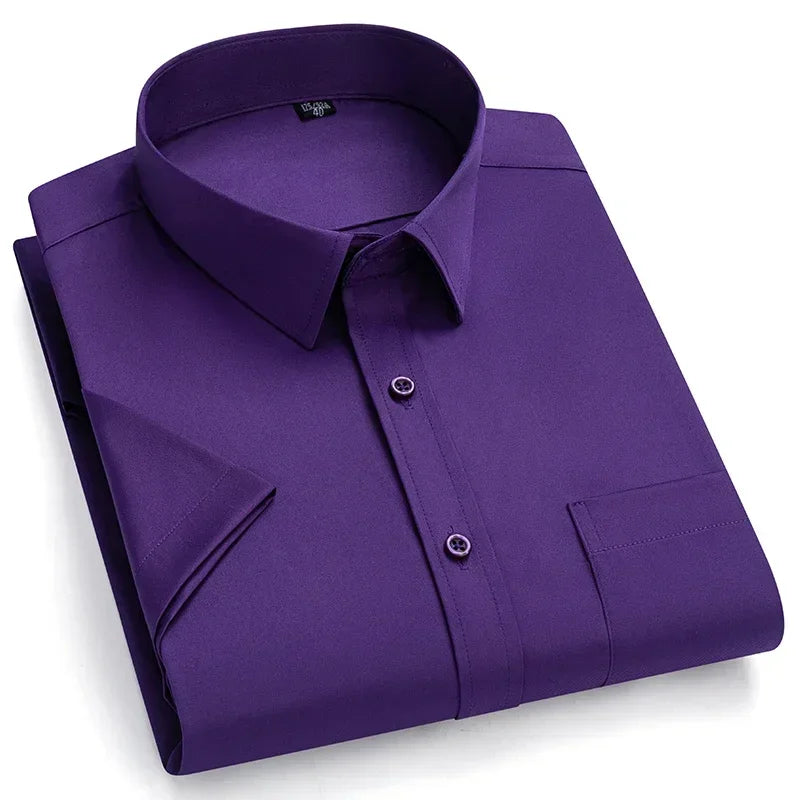 Lynett Lamar Men's Non-Iron Short Sleeve Stretch Shirt — Smart Casual Summer