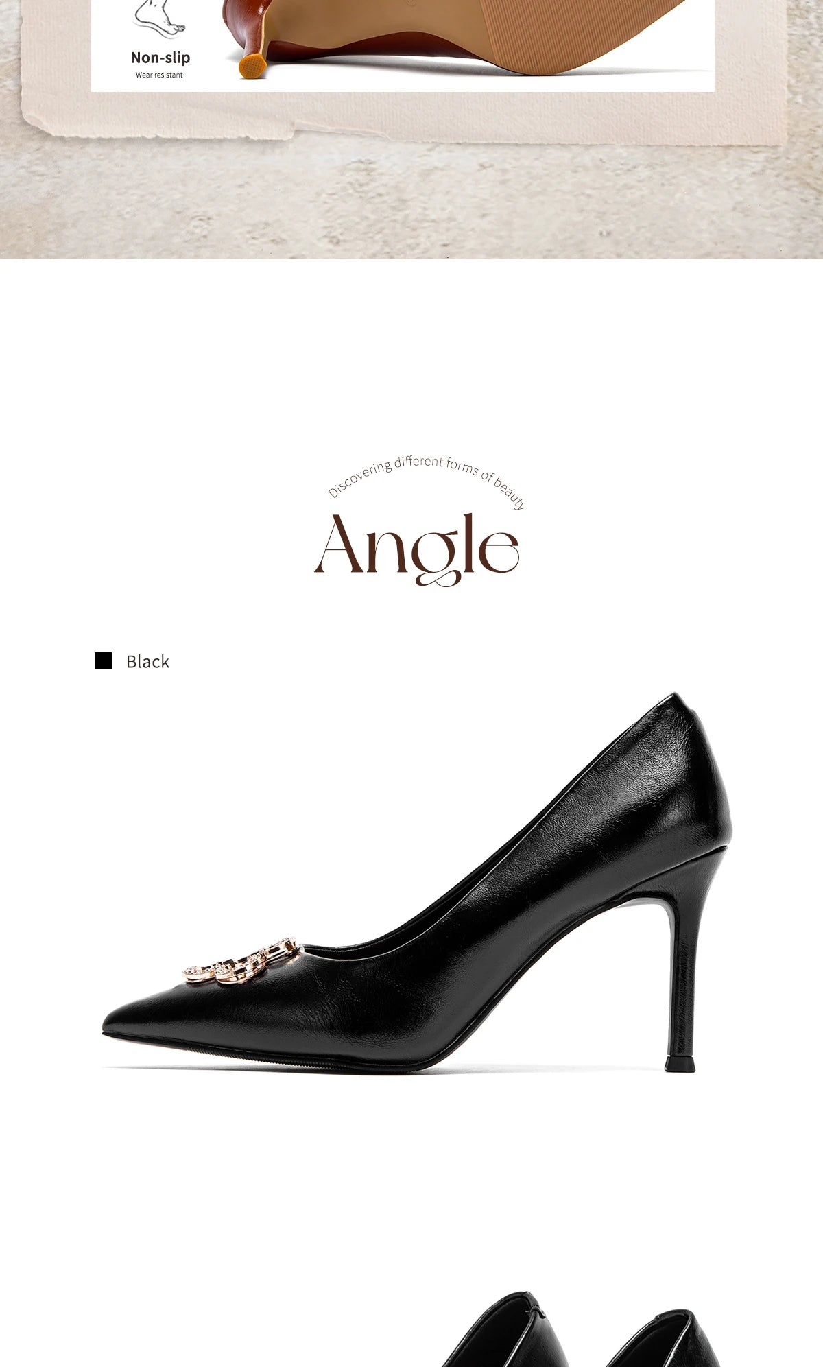 C-H Woman's High Heels  New High Quality Pointed Shoes Business Commuter Girls Shoes Banquet Party Shoes 9cm