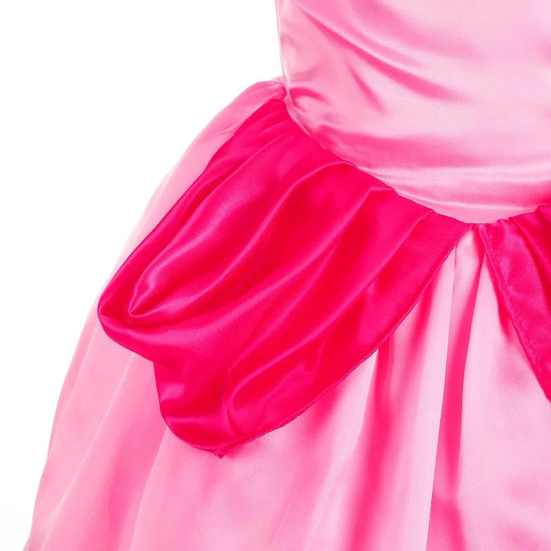 Peach Costume Kids Princess Summer Dress for Girls Party Dresses