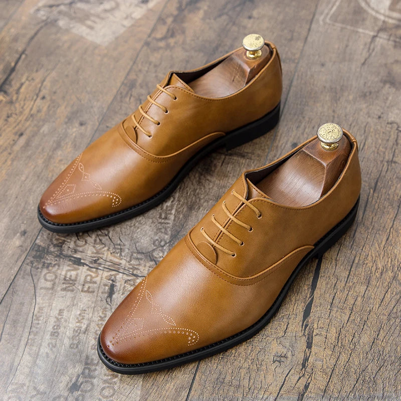 Wedding Shoes For Men Slip On Loafers Trend Tassels Leather Shoes Male Men’s Dress Shoes Business Shoes Men British Style Formal