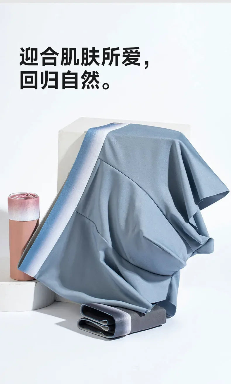 Ice silk Men's Underwear Men's Boxers Cotton crotch Men's New Breathable Four-corner Boxer Shorts мужские трусы  boxers for men