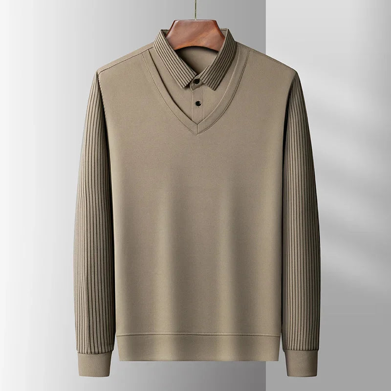 Lynett Lamar Men's Contrast Colour Polo Shirt — Anti-Wrinkle All-Season Top