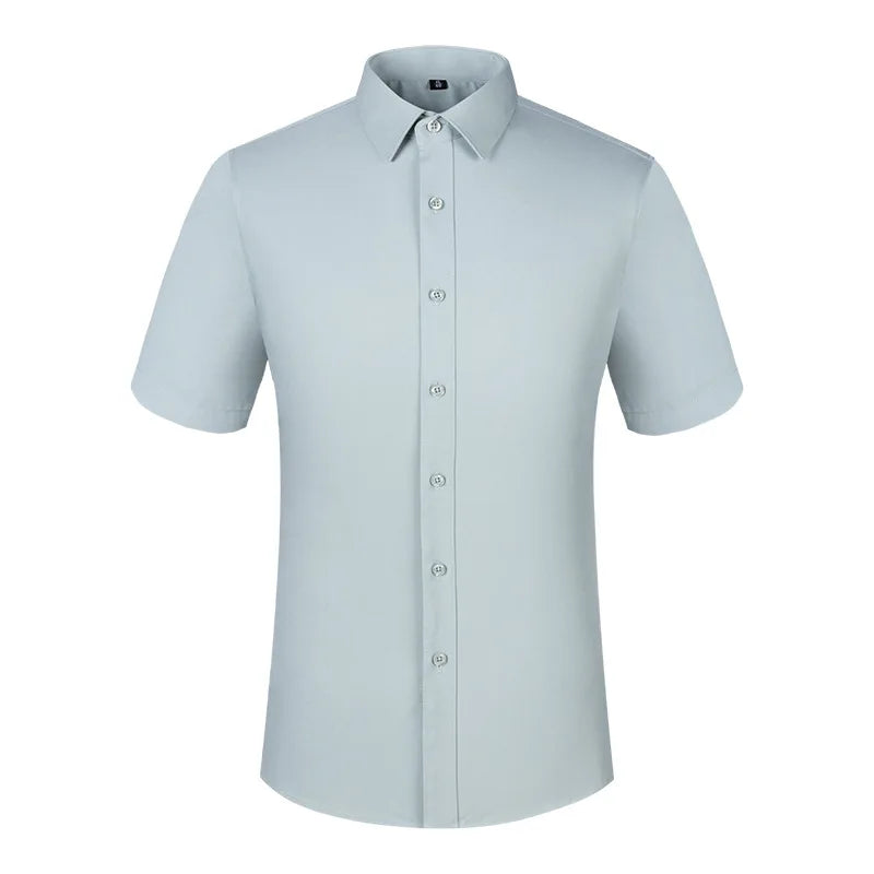 Lynett Lamar Men's Bamboo Fiber Anti-Wrinkle Long Sleeve Dress Shirt — Non-Iron Business S–8XL