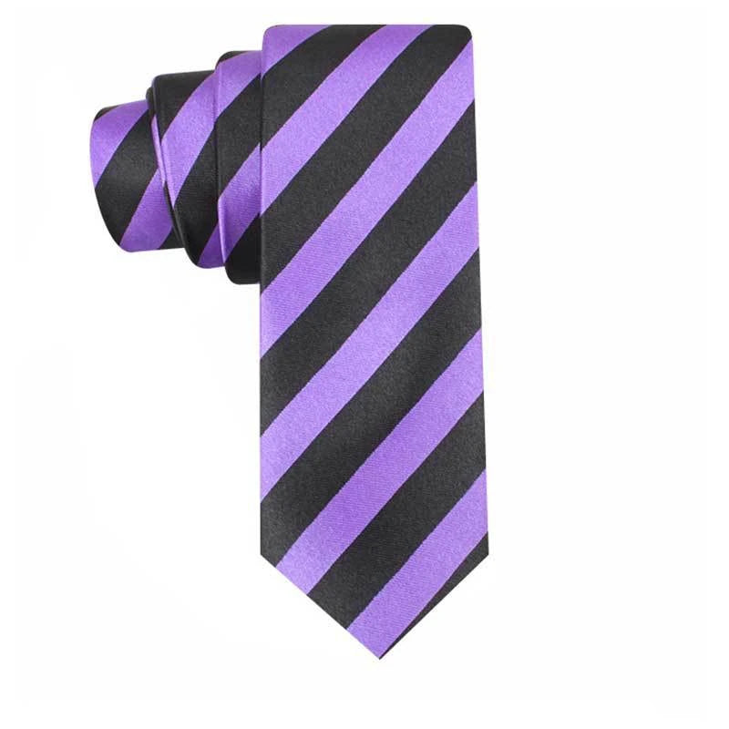 5CM Black White Striped Neckties For Men Formal Dress Neckwear Silk Imitation Narrow Neck Ties Women Shirts Casual Daily Cravate