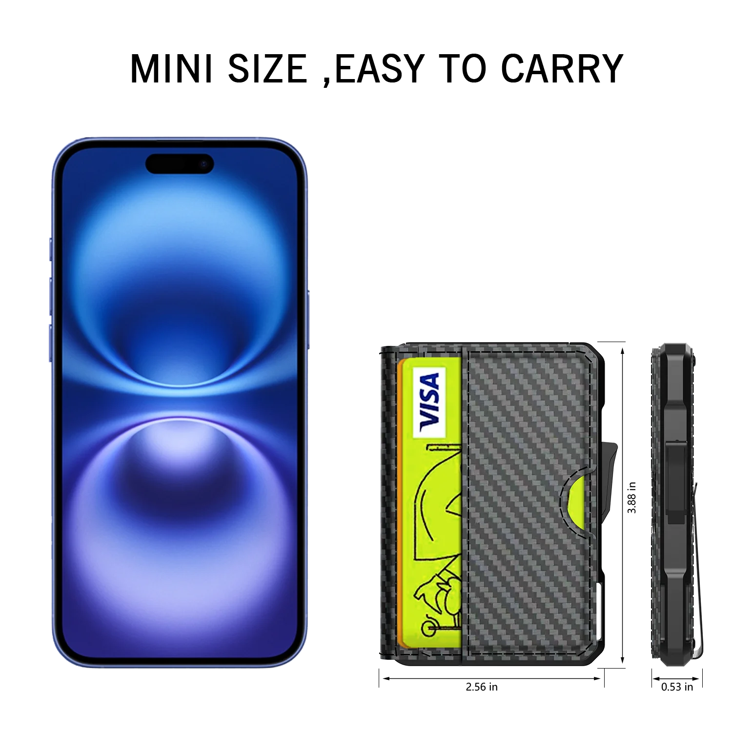 Wallet for Men - with Money Clip Slim Leather Slots Credit Card Holder RFID Blocking Bifold Minimalist Wallet