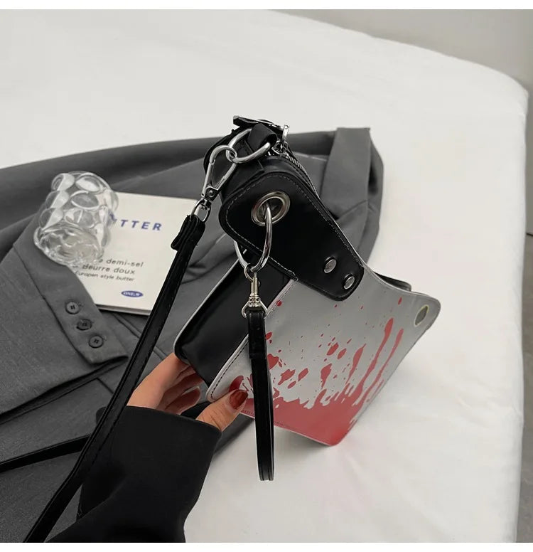 Small Purses And Handbags For Women Unique And Fun Design Leather Crossbody Shoulder Bag Knife Shaped Top Handle Bags Purse