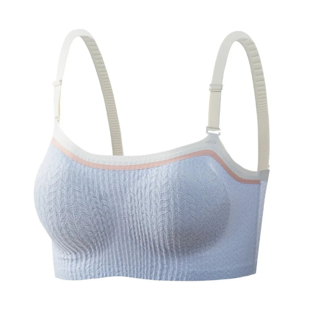 Lingerie Adjustable Wireless Bra Close-fitting Elastic Traceless Brassiere for Women Anti-sagging Gathered Breasts