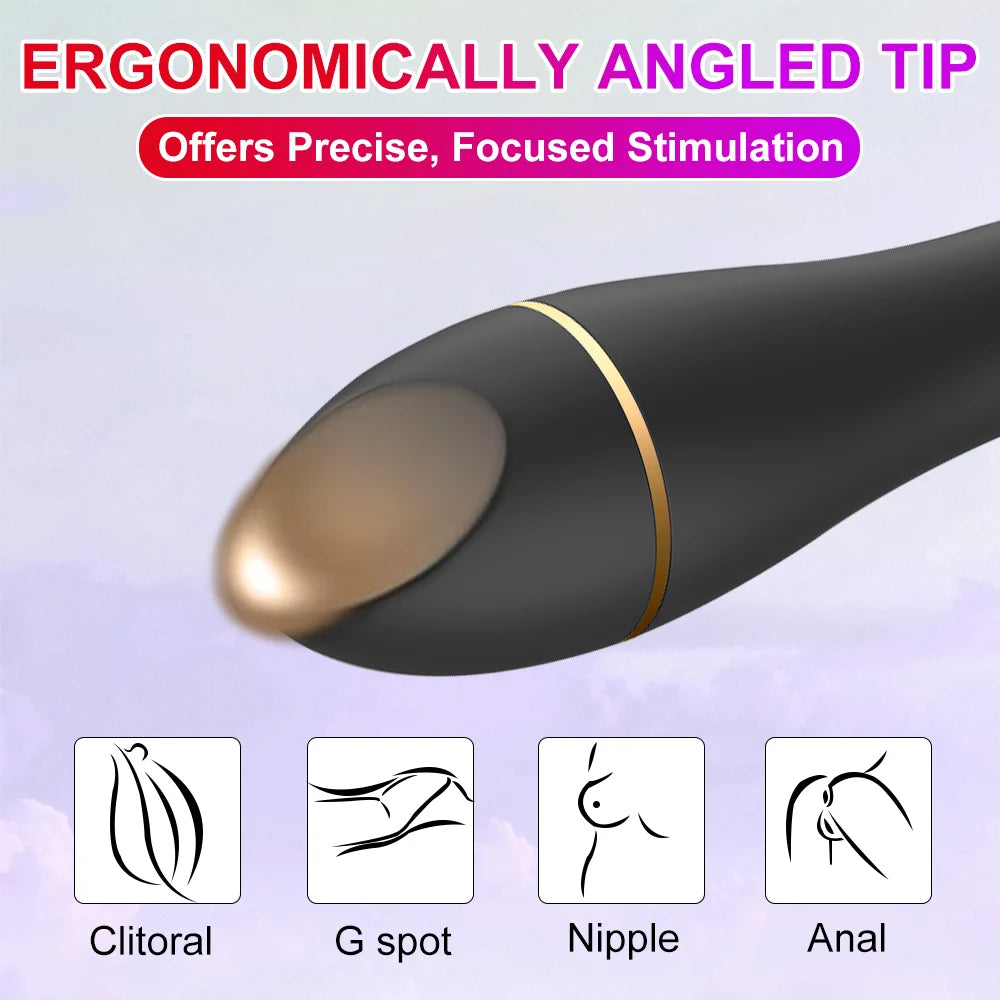 Mini Bullet Vibrator Adult Toy Clitoral Nipple Stimulation 10 Mode, G Spot Stimulator Vagina Anal Massage Adult Toy for Females