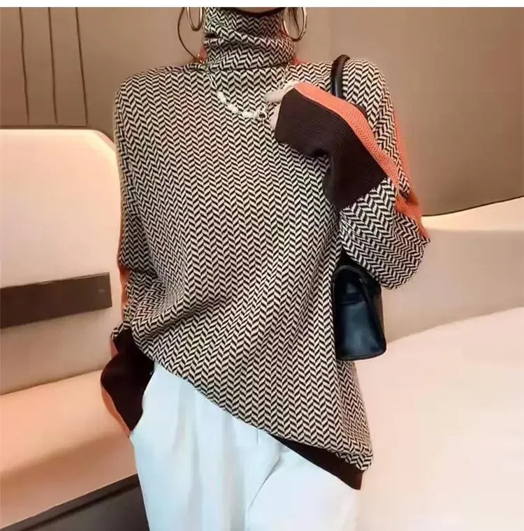 Women Sweater Knitted Turtleneck New Warm Stylish Sweaters Ladies Girl Slim Women Sweaters Pullovers Female Woman Sweater