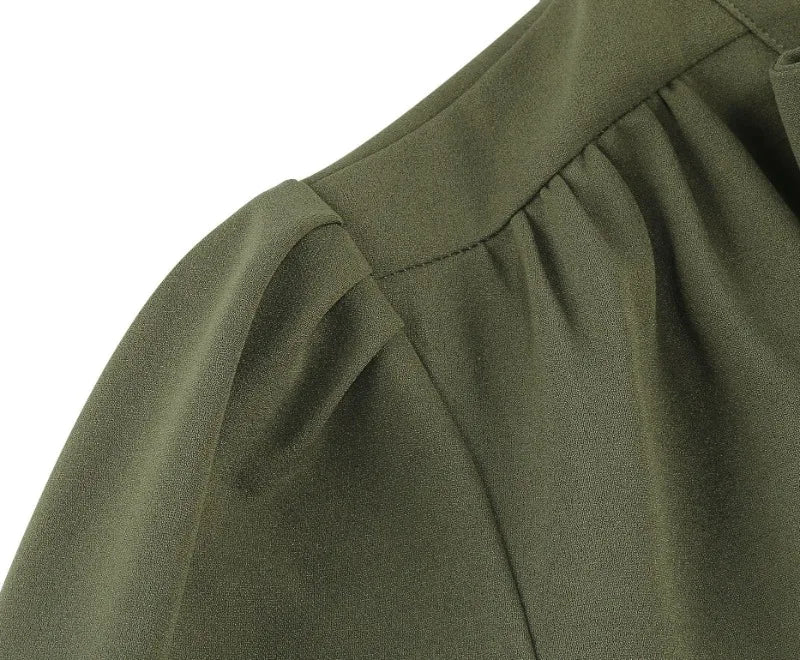 2024 New Fashion Robe Vintage Summer Dresses Elegant Women Swing Short Sleeve Bow Tie Collar Rockabilly Party Prom Office Dress