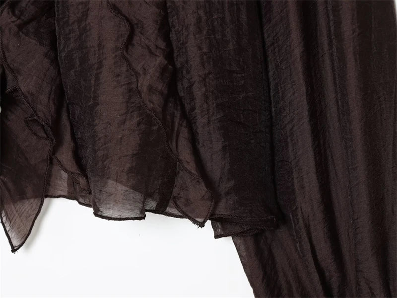 Women Shirt 2025 New Fashion Autumn Long Sleeve Layered Decorative Blouse for Women Casual Chic V-neck Ladies Top