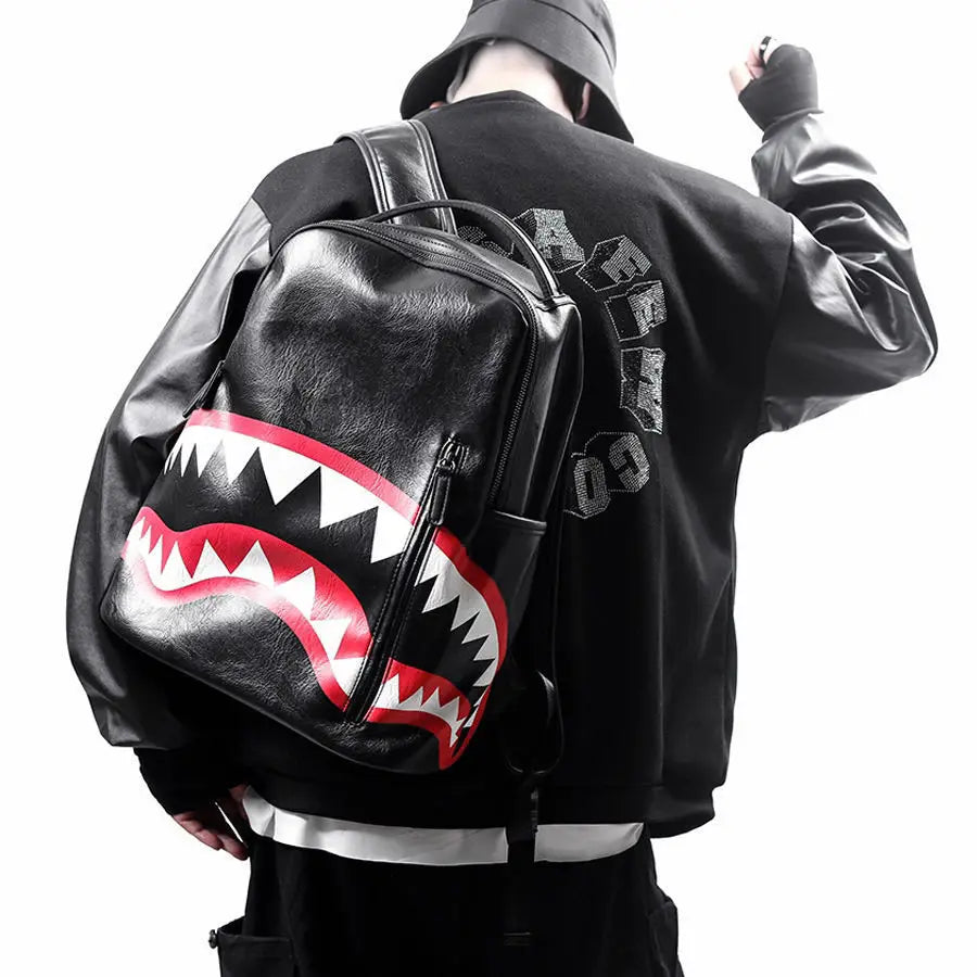 Fashion Leather Backpack Men Large Shoulder Bag Travel Backpack Camouflage Laptop Student School Bags black Bagpack mochilas