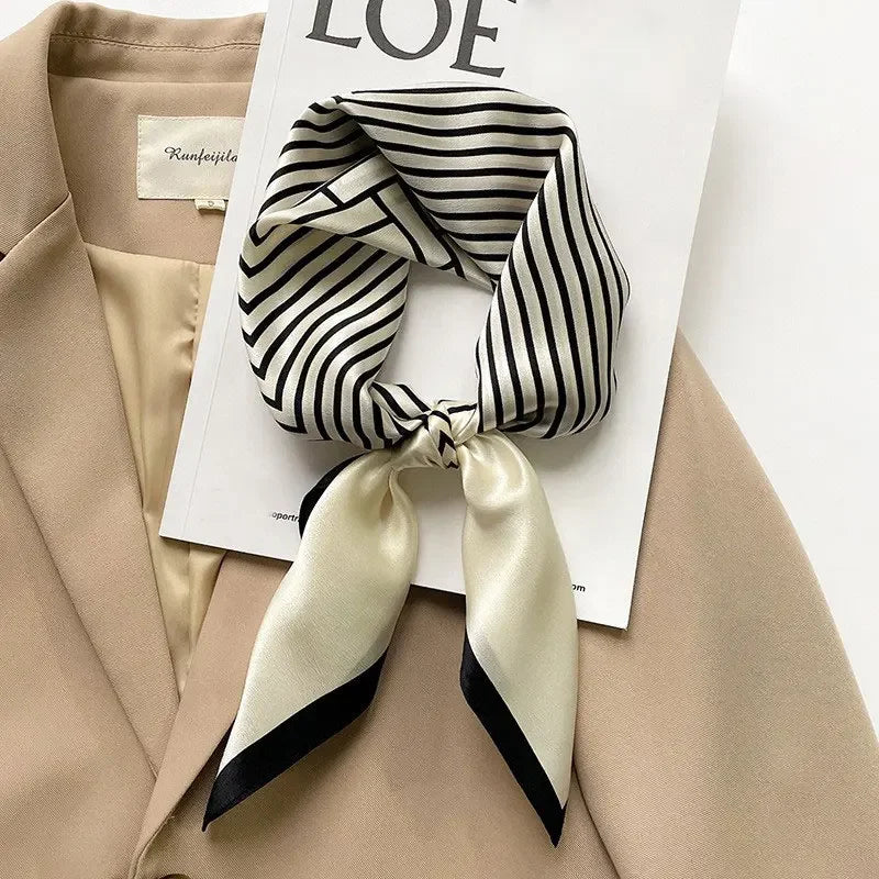 100% Silk Scarf Women Mulberry Luxury High Quality Square Fashion Print Hair Neckerchief Lady Shawl Wraps Hijab Bandana Scarves