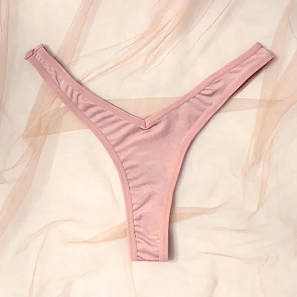 Women Sexy V Waist Sexy Sports Thongs G-string Breathable Panties Low Waist Underwear Knicker T Pants Elastic Bikini Underpants