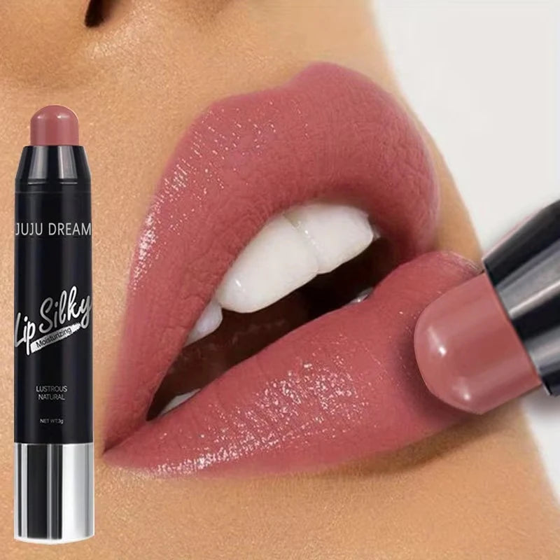 Moisturizing Plump Brighten Lip Lipstick - Solid Lip Gloss Glass,Tea Reddish-Brown,Long-Lasting,Brighten Your Lips a Shimmering