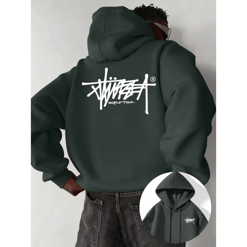 Street Urban Style Pullover Hoodie | Printed Design | Durable Fabric | Casual Top | S-3XL