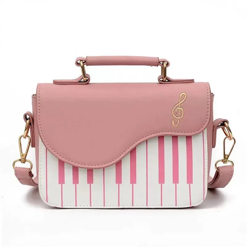 Handbag for Women Small Piano Music Notes PU Leather Shoulder Tote Bag Purse Crossbody Handbag for Women Girls Trendy bags