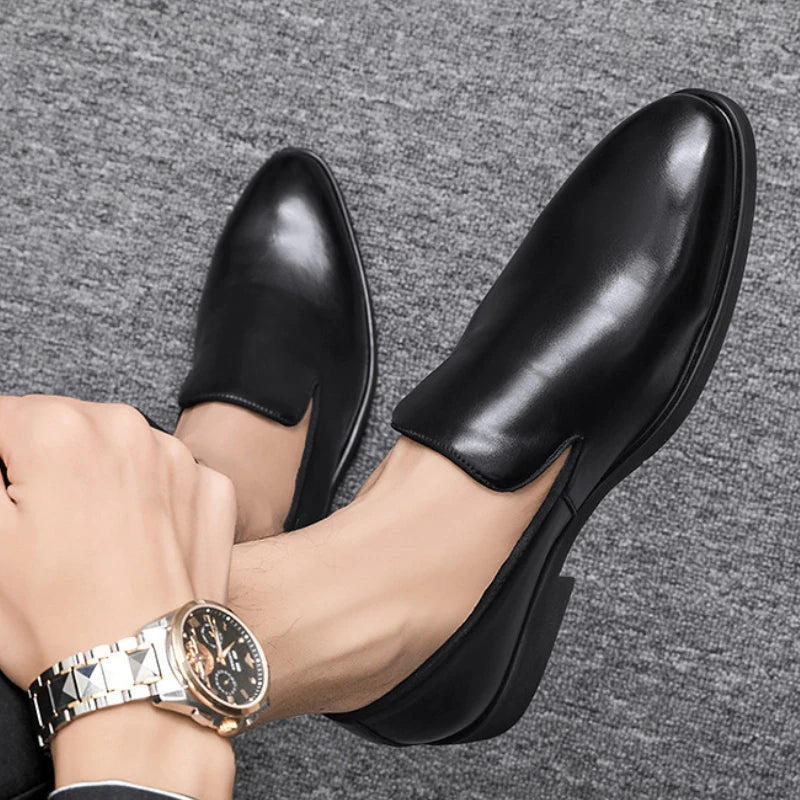 Red Sole Dress Shoes for Men Business Office Men Loafers Male Flats Driving Shoes Casual Moccasin Slip-On Wedding Leather Shoes