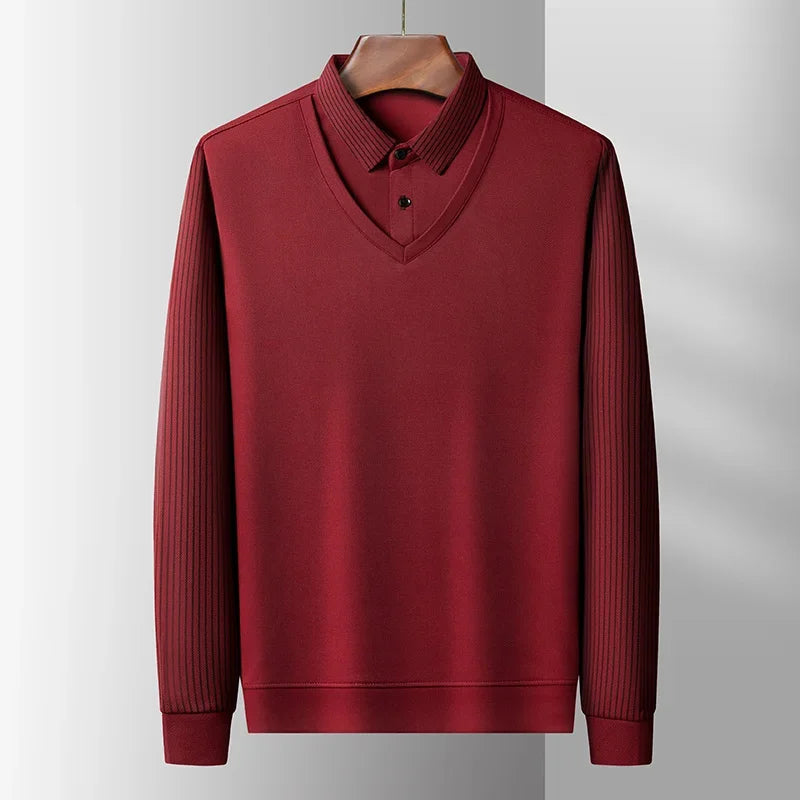Lynett Lamar Men's Contrast Colour Polo Shirt — Anti-Wrinkle All-Season Top