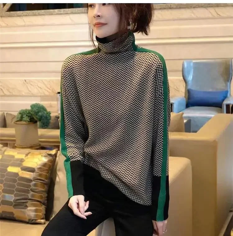 Women Sweater Knitted Turtleneck New Warm Stylish Sweaters Ladies Girl Slim Women Sweaters Pullovers Female Woman Sweater