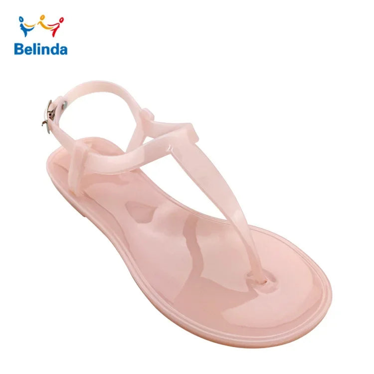 Sandals for women in summer wearing simple and fashionable flat bottomed anti slip Roman clip toe herringbone sandals
