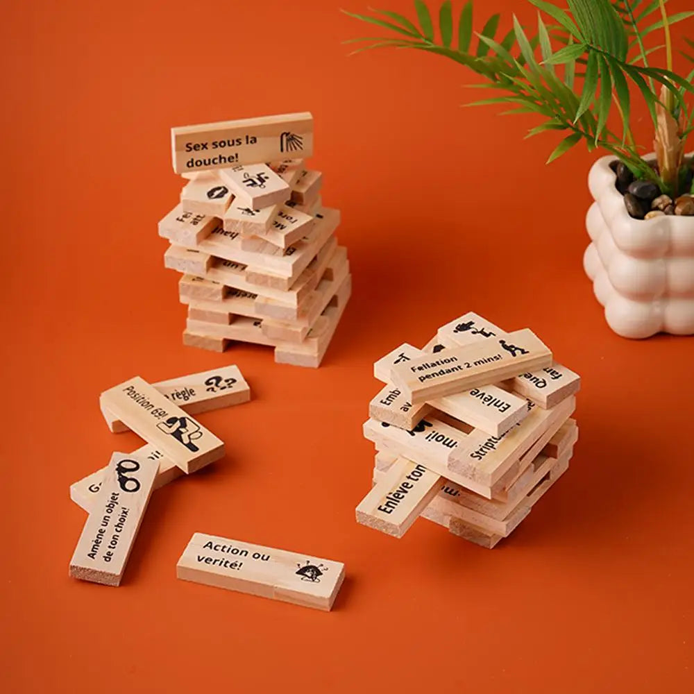 Block Tower Game For Adults Sex Toys Wooden Block For Tumbling Tower Stacking Games Erotica Party SM Block