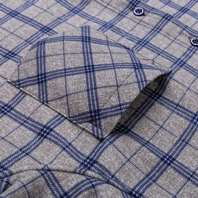 Lynett Lamar Men's Thickened Fleece Plaid Shirt — Warm Long Sleeve Check