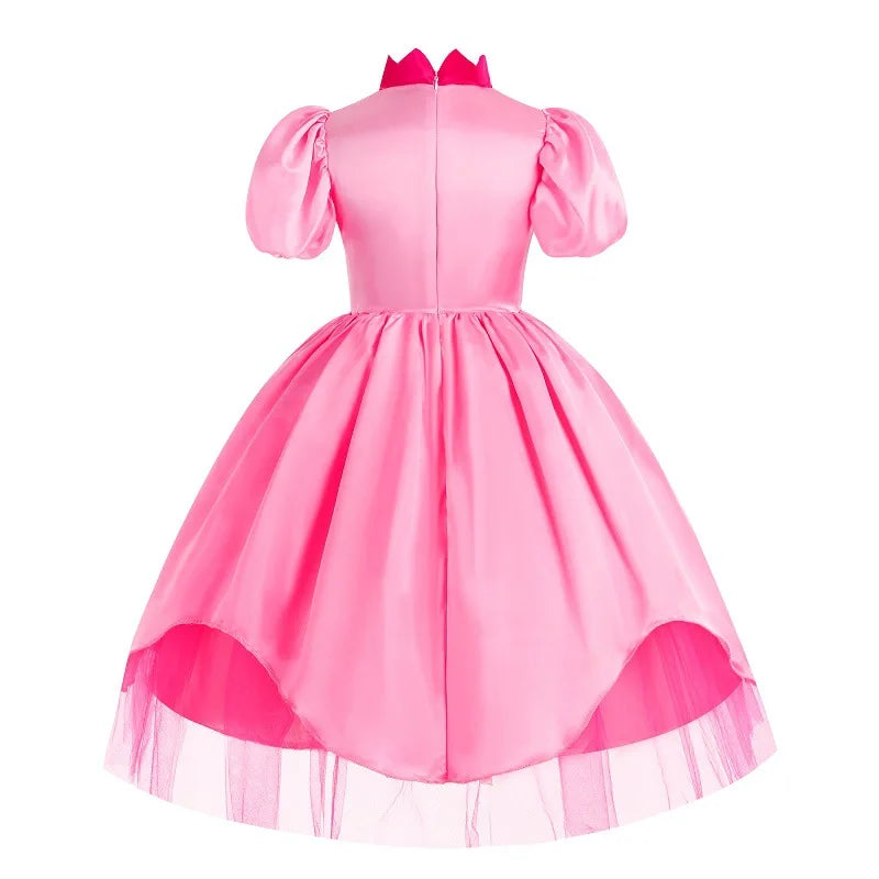 Peach Costume Kids Princess Summer Dress for Girls Party Dresses