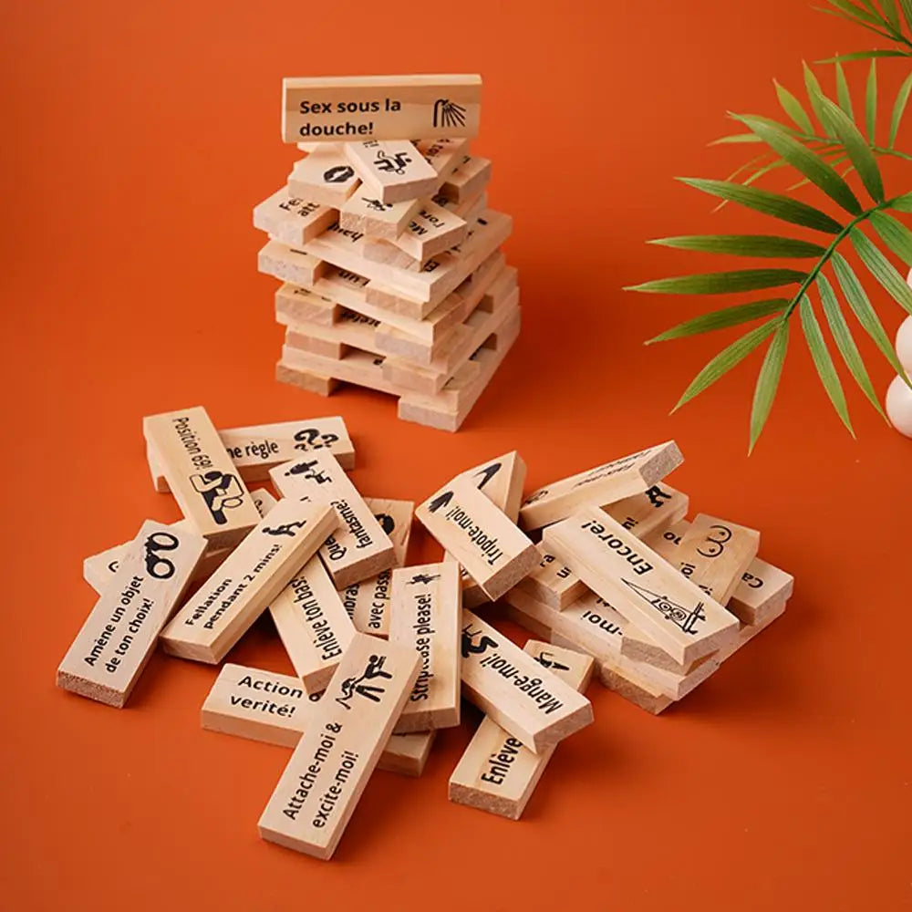Block Tower Game For Adults Sex Toys Wooden Block For Tumbling Tower Stacking Games Erotica Party SM Block